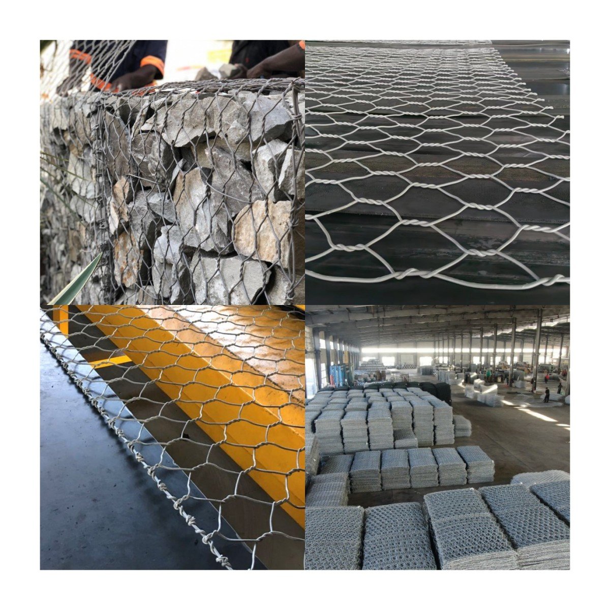 Factory Direct Sale Hot dipped Galvanized Woven Steel Wire Mesh Gabion Basket and Galfan Gabion Box 95%Zinc + 5%Alu