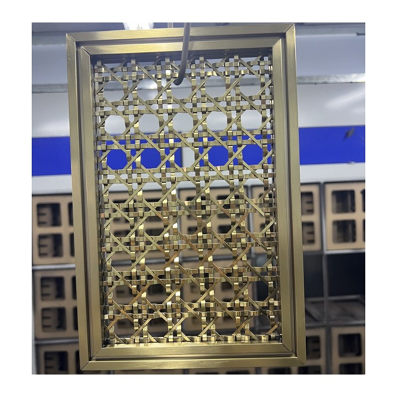 Stainless Metal decoration crimped Screen Woven netting Steel woven wire mesh decoration