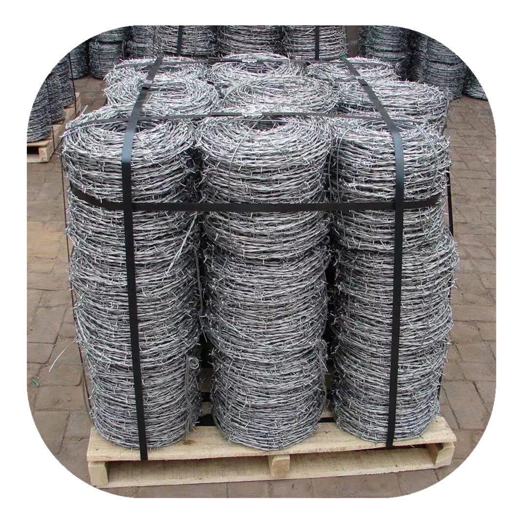 Manufacturer sales cheap price Razor Barb Wire Price Per Roll / Galvanized Barbed Wire Farm Fence