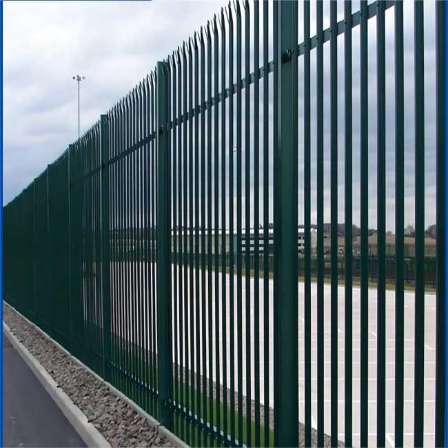 Customized High Security Steel Curved Top Palisade Garden Fence For Sale
