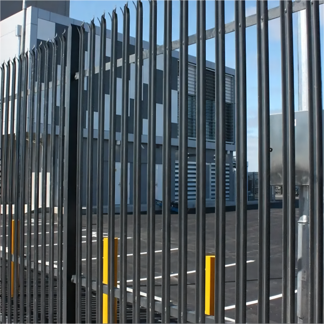 Customized High Security Steel Curved Top Palisade Garden Fence For Sale
