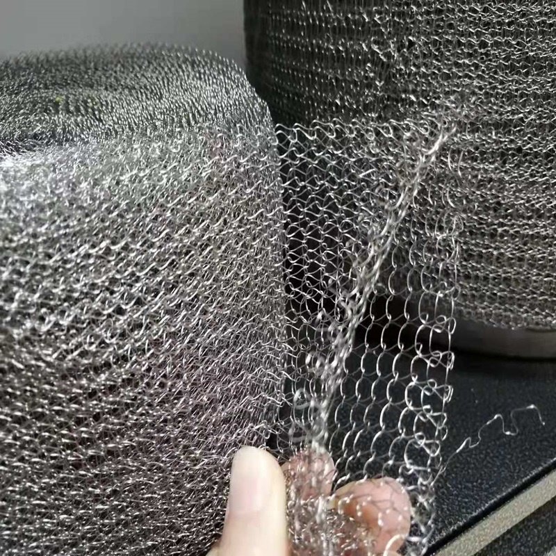 stainless steel knitted wire mesh foam netting demister oil-gas separator