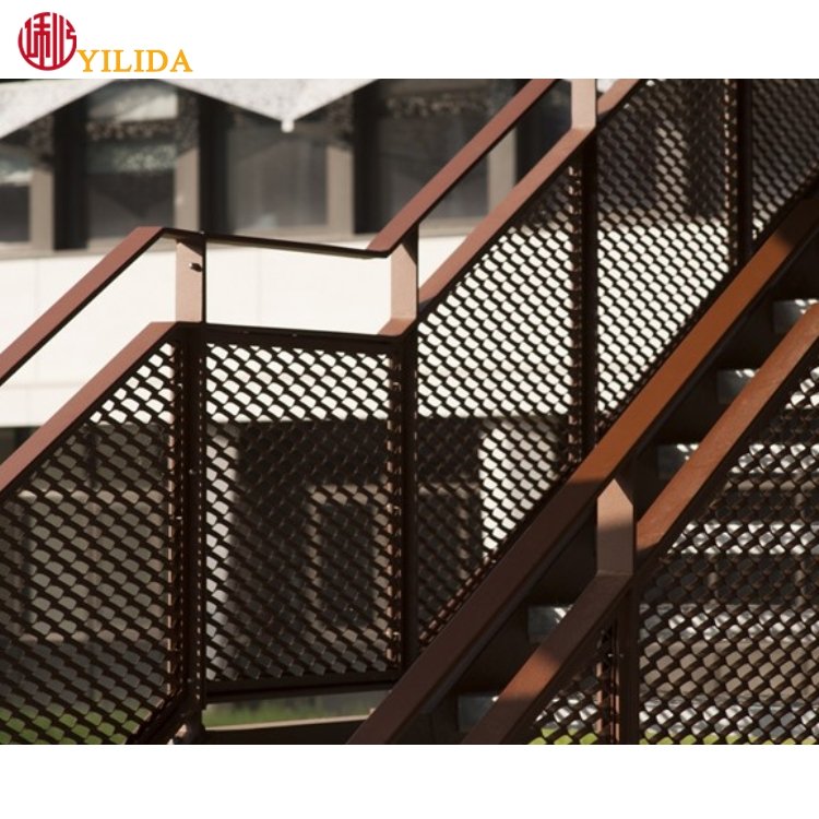 Durable modern Perfab Expanded Metal Stair Railings and Balcony Screen Fence for indoor and outdoor