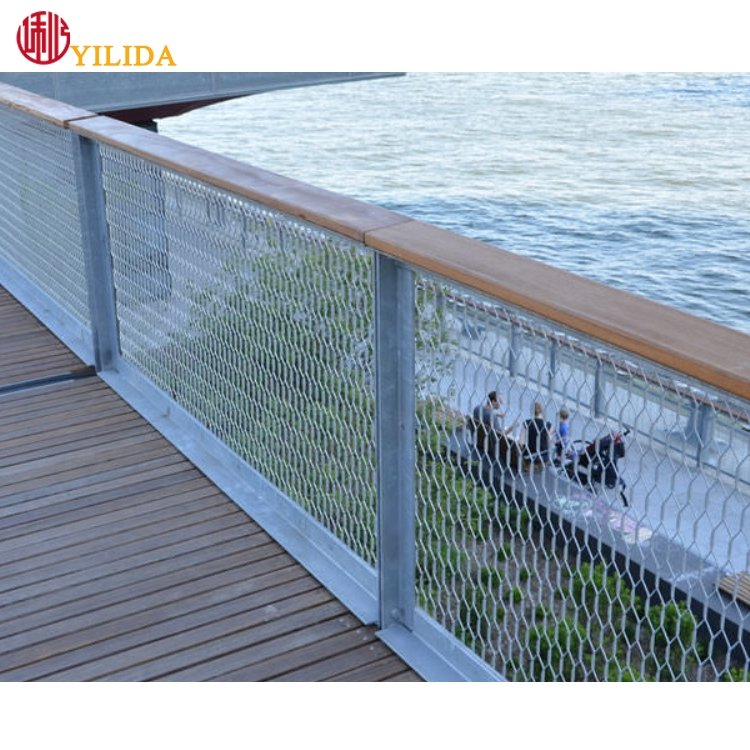 Durable modern Perfab Expanded Metal Stair Railings and Balcony Screen Fence for indoor and outdoor