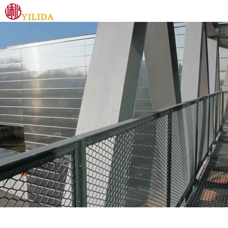 Durable modern Perfab Expanded Metal Stair Railings and Balcony Screen Fence for indoor and outdoor