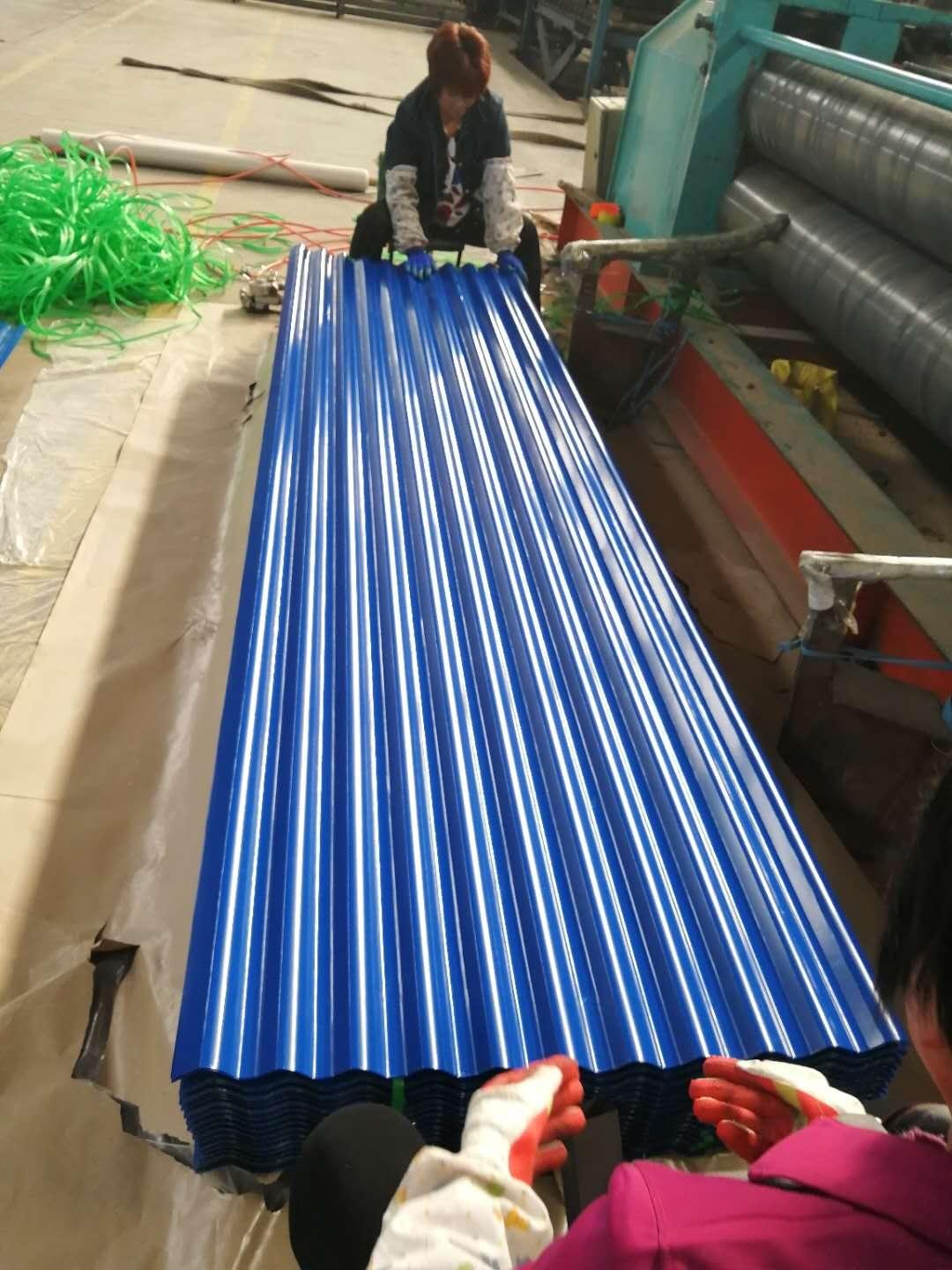 12 waves ral color coated galvanized roofing sheet PPGI zinc color coated corrugated steel plate