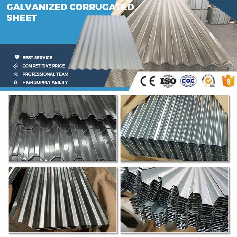Corrugated Metal Roofing 14 Gauge dx52d Galvanized Steel Sheet plate about 30*30 roofing sheets for a roof