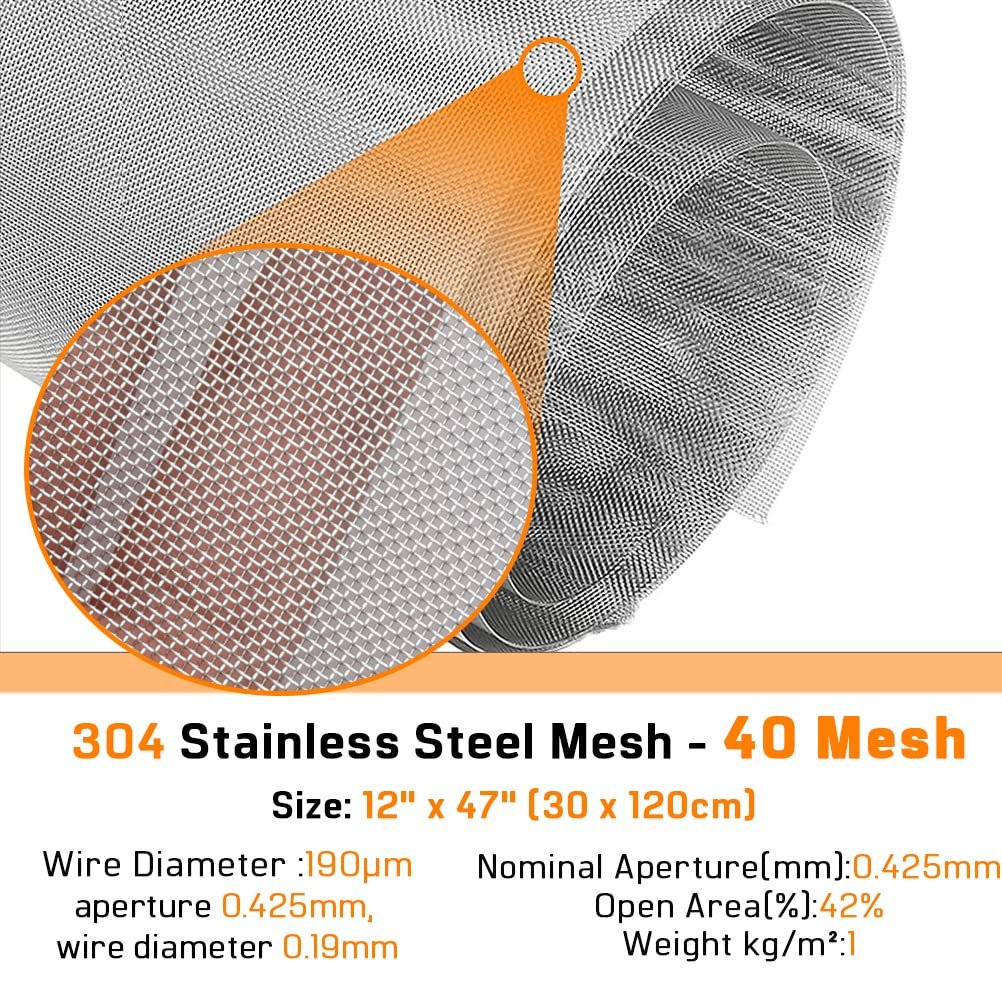304/316 SS Steel Wire Meshes For Filter Screen 40/60 80/100/150/200/300/400 Micron Filter Cloth Stainless Steel Woven Wire Mesh