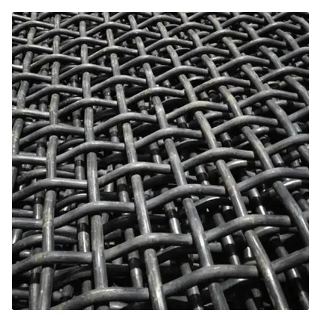 Customized low carbon steel wire screen mesh vibrating mine woven crimped wire mesh for granite quarry