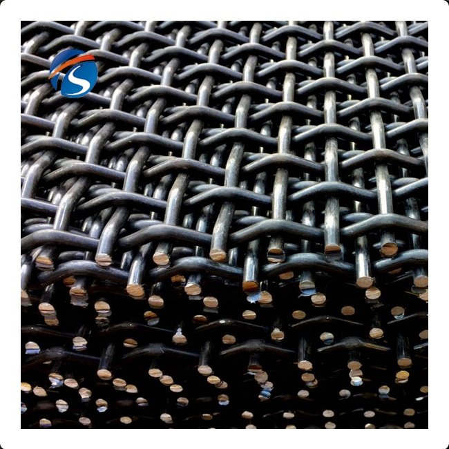 Customized low carbon steel wire screen mesh vibrating mine woven crimped wire mesh for granite quarry