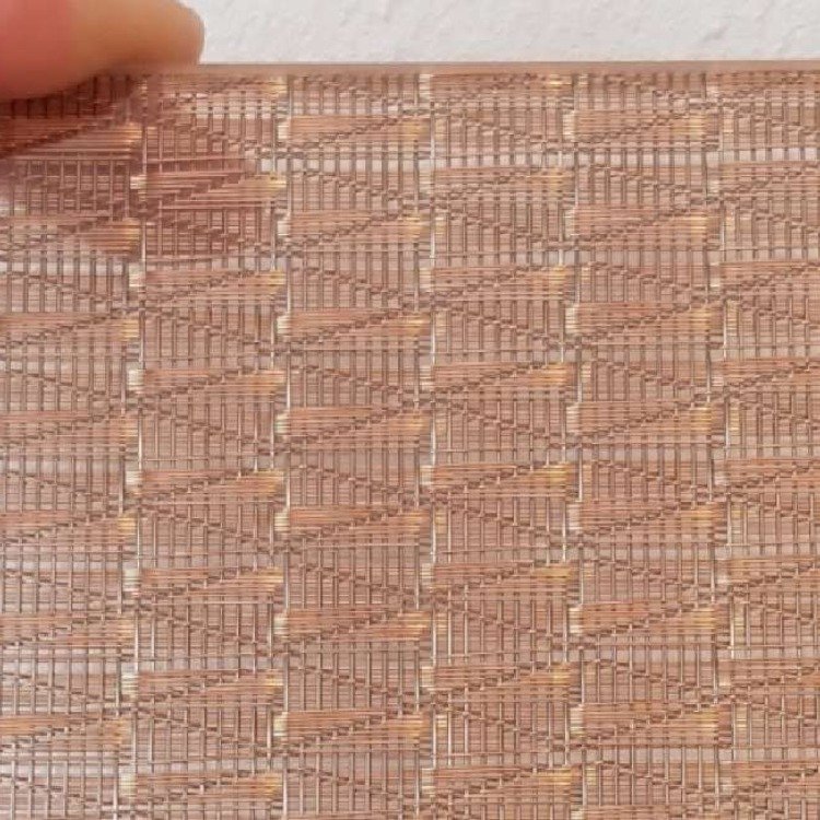 Crimped Metal Mesh Gold Stainless Steel Decorative Mesh Metal Spiral Mesh Bronze Screen Curtain