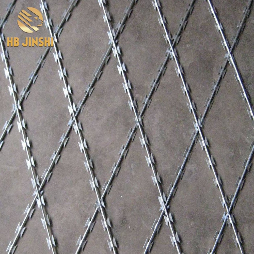 BTO-22 450mm Galvanized Concertina Razor Barbed Wire