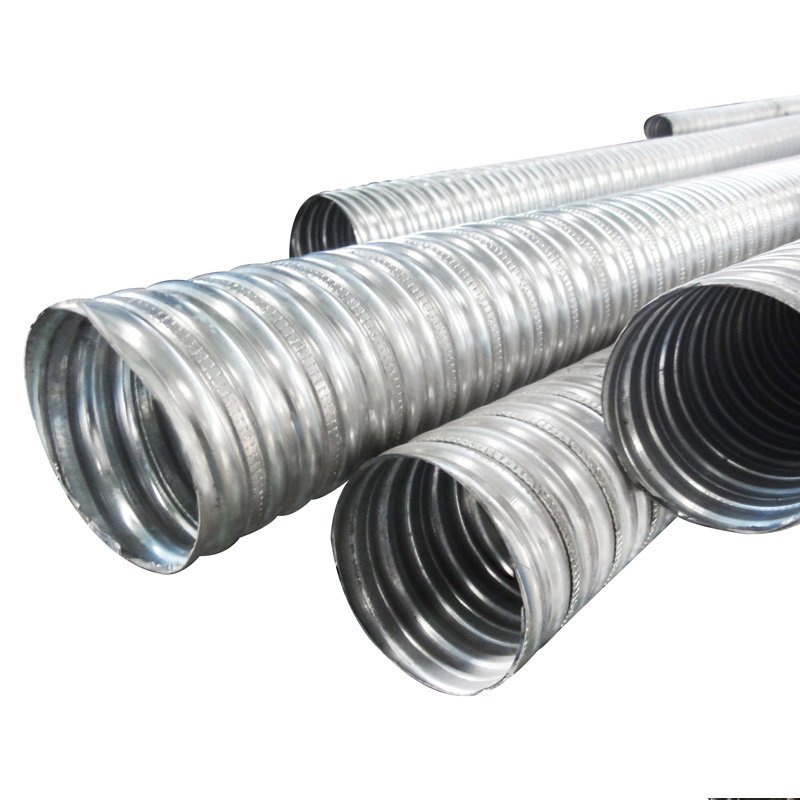 OEM Prestressed Protection Spiral Duct Corrugated Pipe Metal Steel Pipe For Prestressed Concrete Bridge Galvanised Sheet