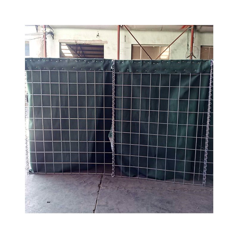 Security Base Blast Wall Collapsible Defense Fort Bunker Blast Cage With Sandbag Steel Wire Mesh Net Lock Buckle