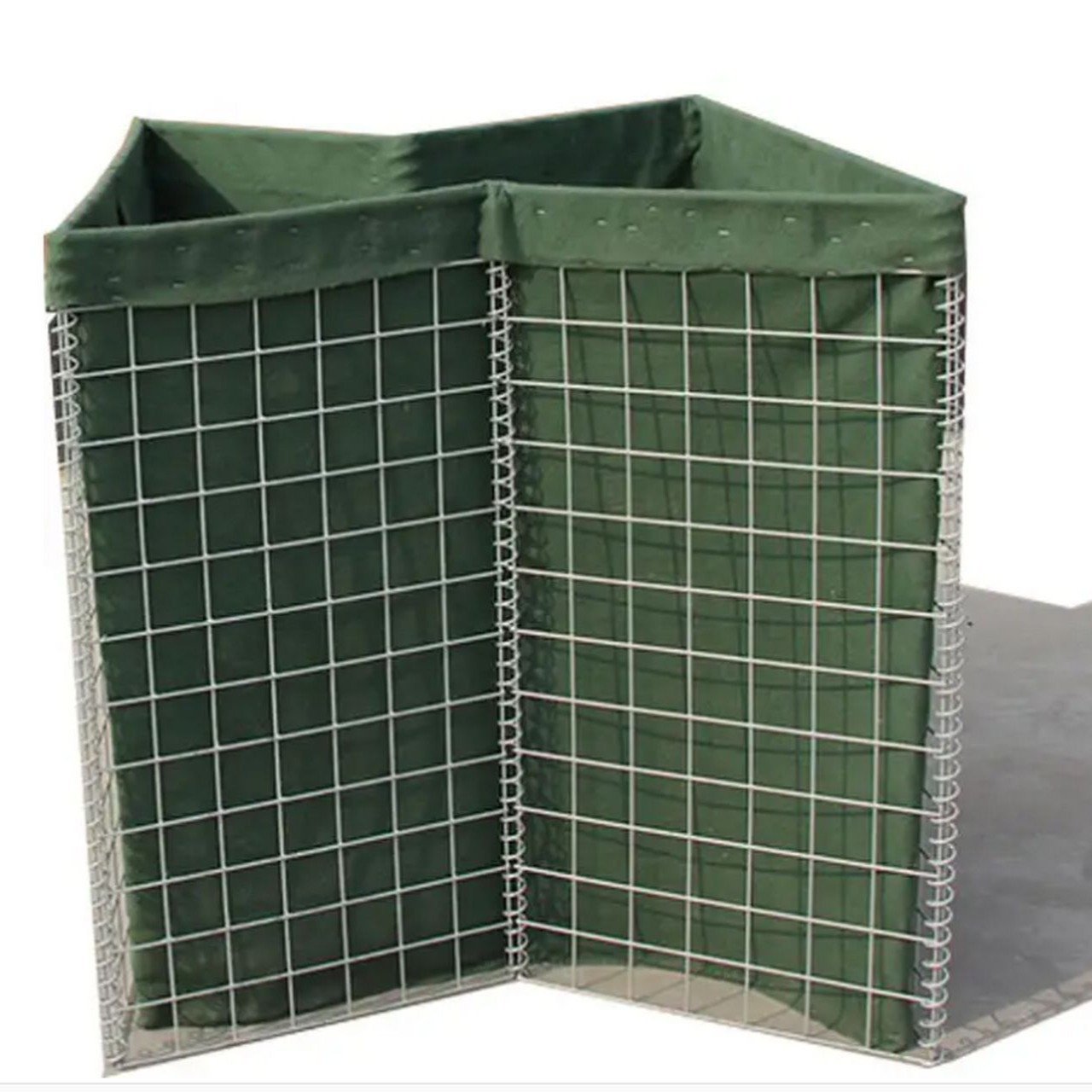 Security Base Blast Wall Collapsible Defense Fort Bunker Blast Cage With Sandbag Steel Wire Mesh Net Lock Buckle