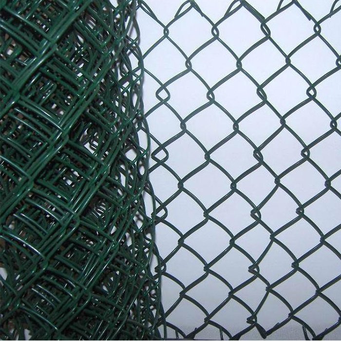 Fence Post Set Coated Green 8 Sizes Galvanized Chain Link Steel Wire Mesh