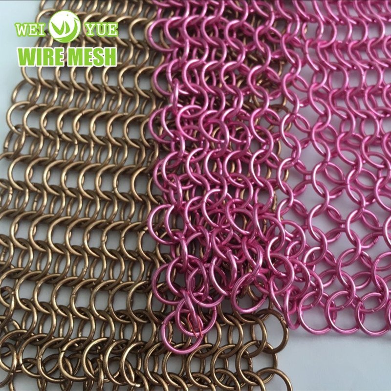Wholesale Stainless Steel Chainmail Ring Mesh Ring Curtains Metal Mesh For Decorative