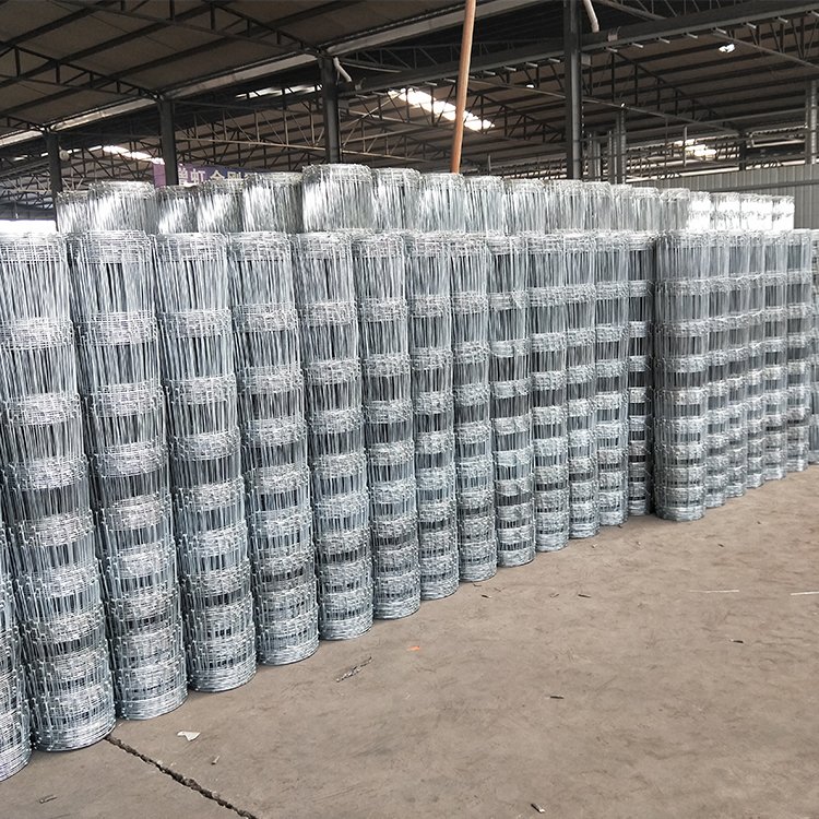 Steel woven wire mesh fence game farm grassland galvanized field fence for sale