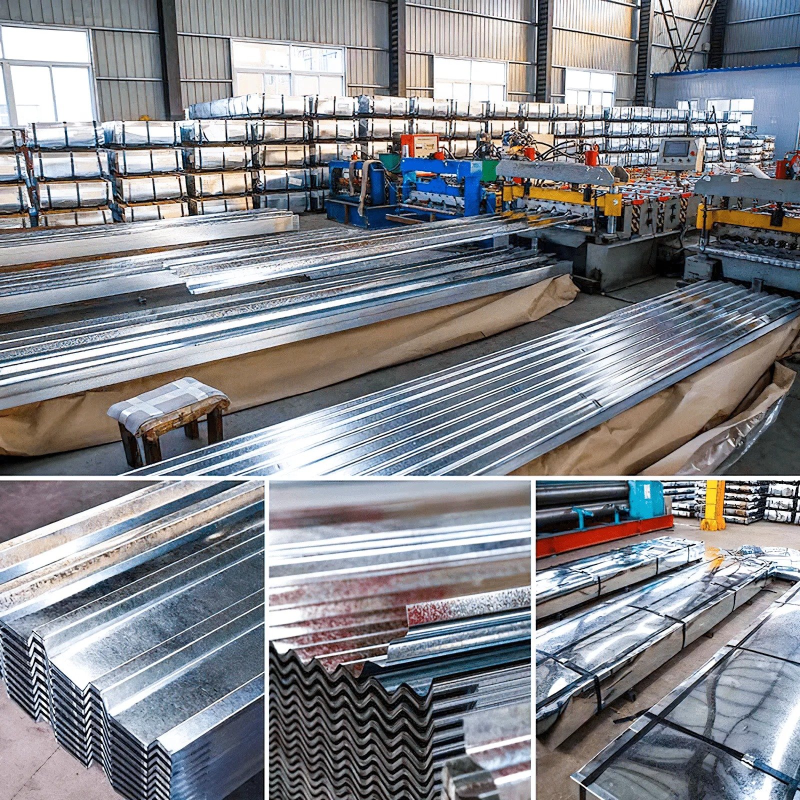 China Factory DX52D PPGI Color Coated Zinc Corrugated Galvanized Roofing Sheet Plate EN Standard with Cutting Service