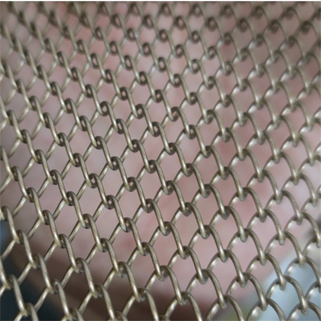 High Quality Colorful Woven Chain Drapery Fabric Decorative Interior Metal Screen Wire Mesh for Hotel & Restaurant