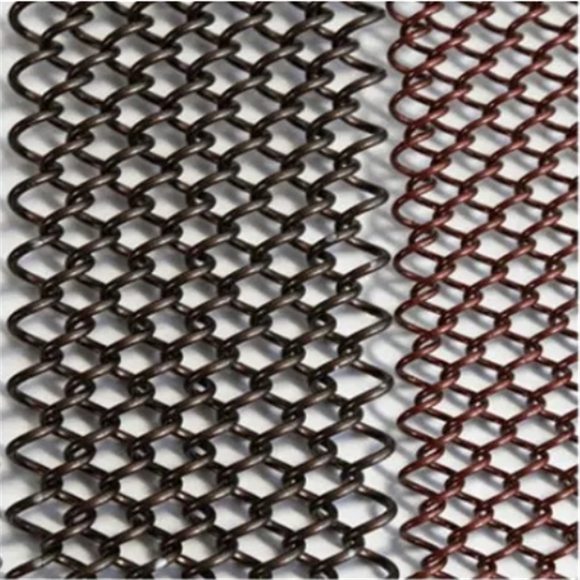 High Quality Colorful Woven Chain Drapery Fabric Decorative Interior Metal Screen Wire Mesh for Hotel & Restaurant