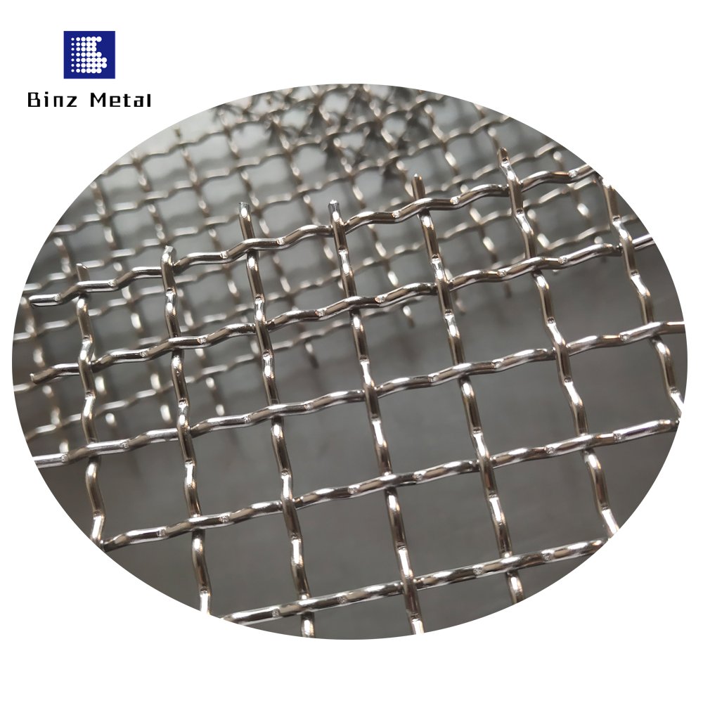 304 316 Standard Stainless Steel Wire Mesh Wire Mesh Crimped Mesh