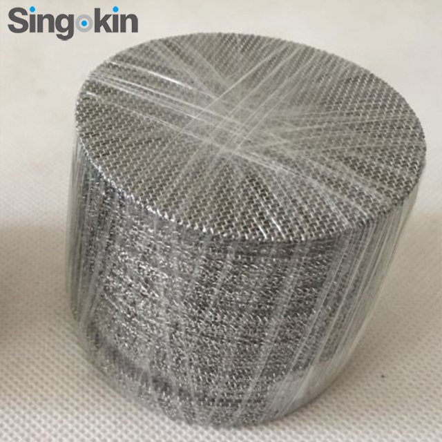 micron 40mm 45mm 47mm round 304 316 customized stainless steel wire mesh cloth soncentric filter disc
