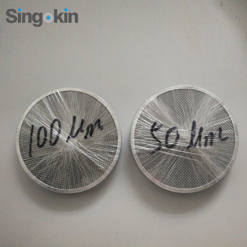 micron 40mm 45mm 47mm round 304 316 customized stainless steel wire mesh cloth soncentric filter disc