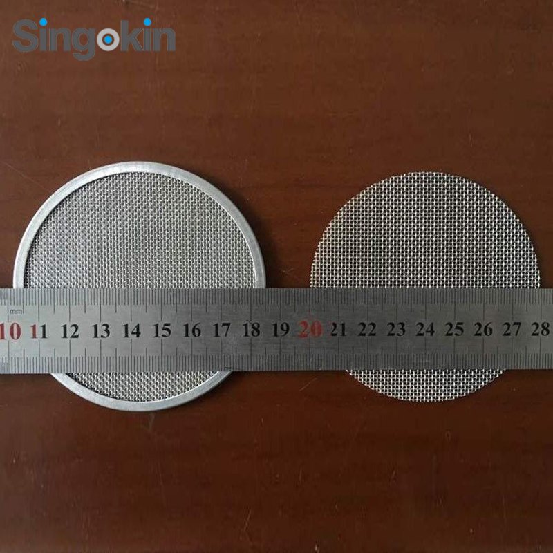 micron 40mm 45mm 47mm round 304 316 customized stainless steel wire mesh cloth soncentric filter disc