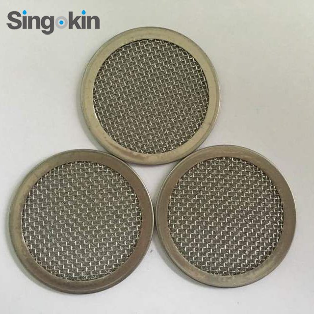 micron 40mm 45mm 47mm round 304 316 customized stainless steel wire mesh cloth soncentric filter disc