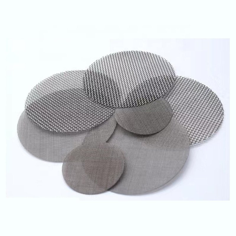 Hot Sale 304 304L 316 316L Stainless Steel Round Shape Woven Wire Mesh Sintered Filter Screen Micron Filter Mesh