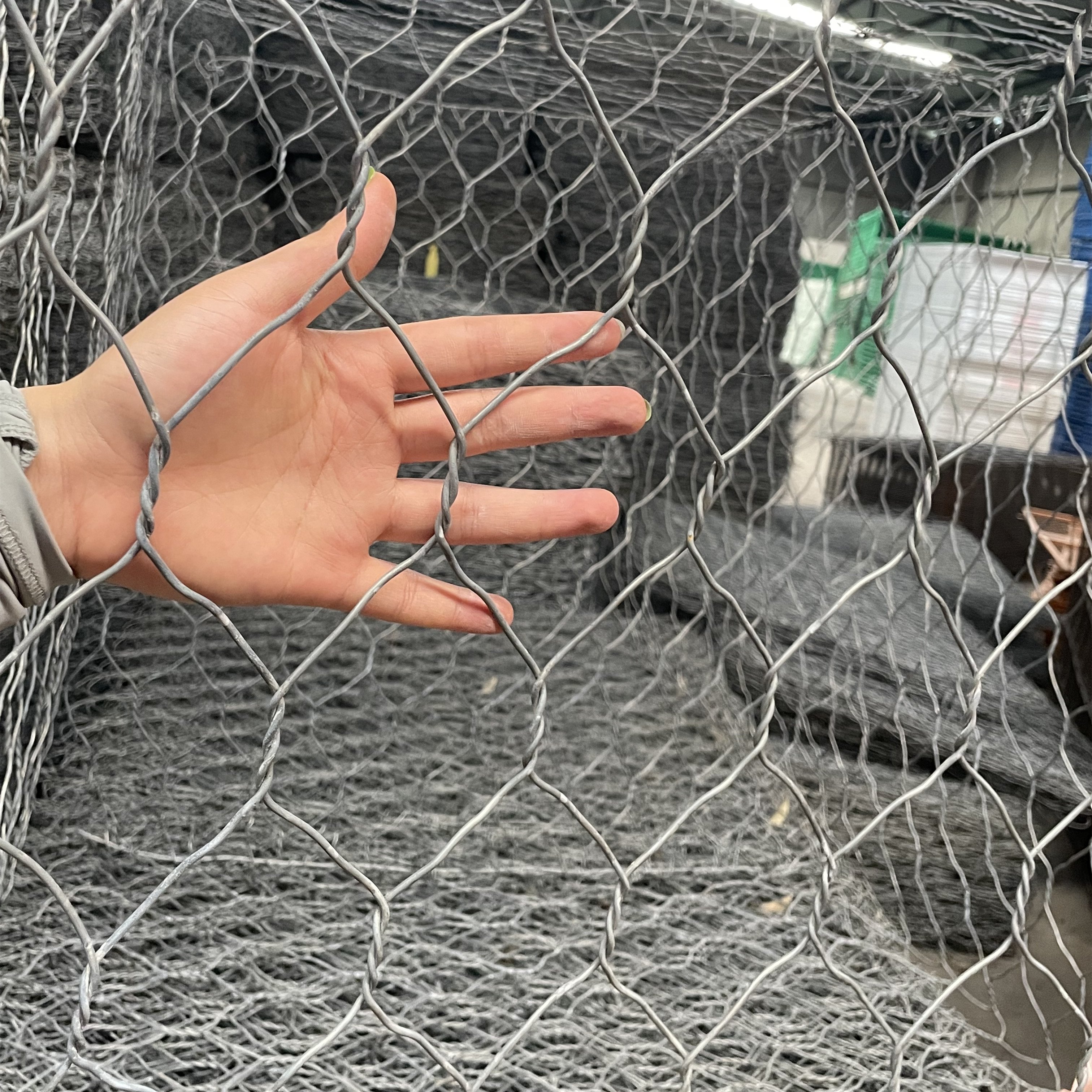 Galvanized Hexagonal Gabion Mesh Box Stone Wall Rock Bags River Protection Punch Reno Mattress