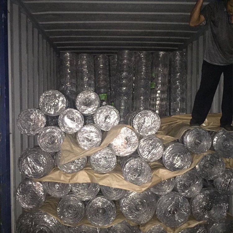 Galvanized fixed knot fence grassland fence hog wire farm wire sheep fence