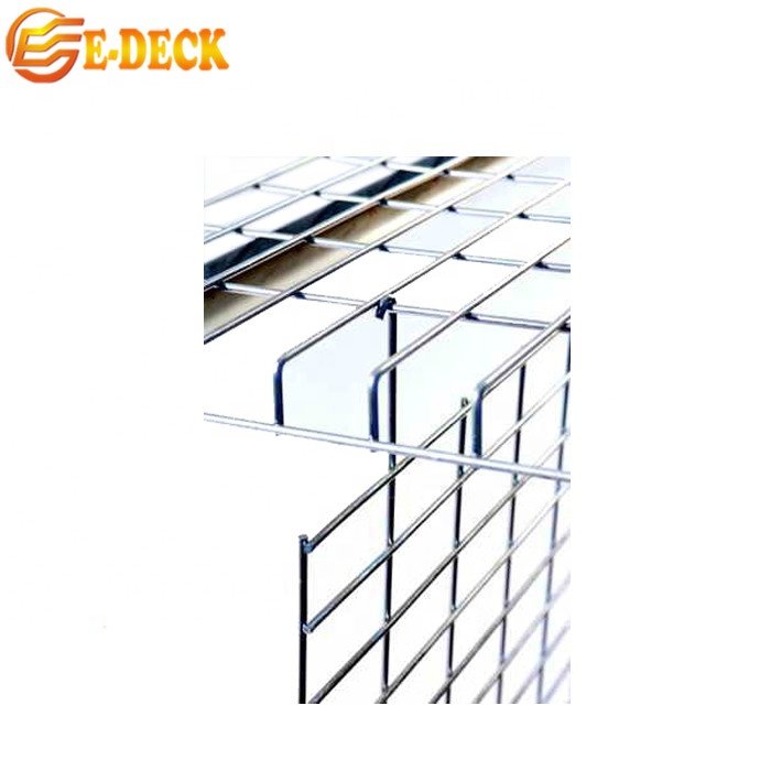 Warehouse storage metal hanging galvanized adjustable portable steel zinc wire mesh divider for decking