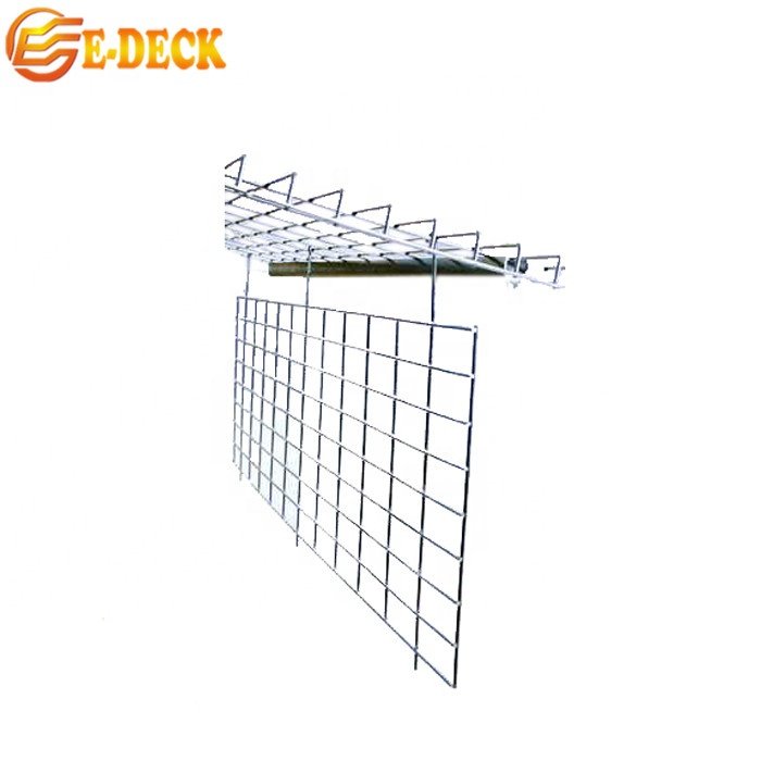 Warehouse storage metal hanging galvanized adjustable portable steel zinc wire mesh divider for decking