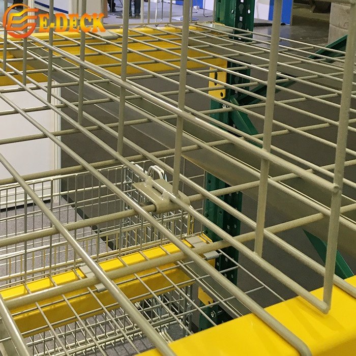 Warehouse storage metal hanging galvanized adjustable portable steel zinc wire mesh divider for decking