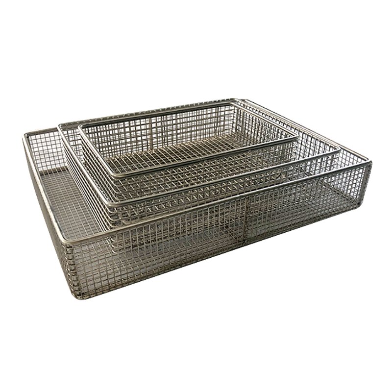 stainless steel Micron Wire Mesh Tray Autoclave Surgical Sterilizer Mesh Basket