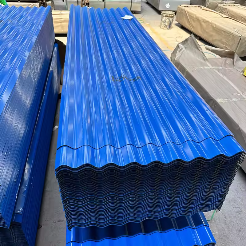 Hot sale various colors coated galvanized corrugated steel roofing sheet for house