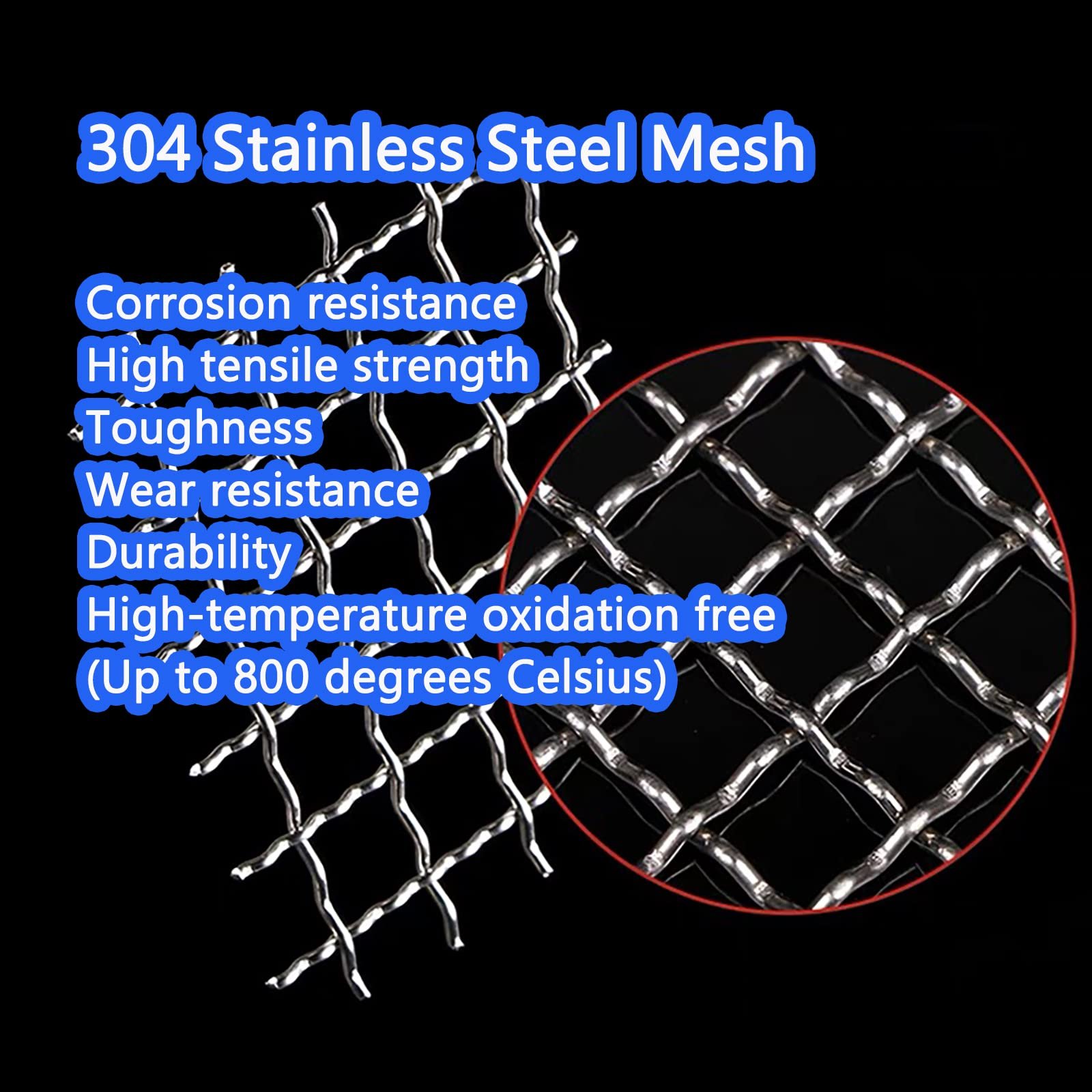 China Manufacturer Supply Stainless Steel Crimped Woven Wire Mesh With Firm High Temperature Resistance