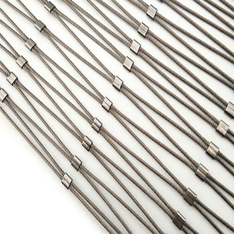 Supply AISI 304 316 Security Cable mesh Protective Stainless steel wire Rope mesh For Zoo Animal Cages