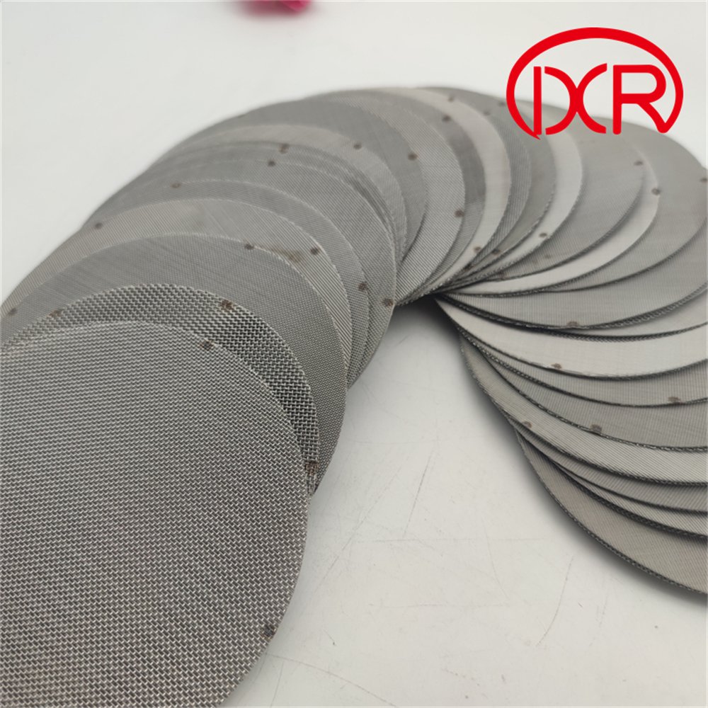 Metal Woven 1 Centimeter Pipe Mesh Stainless Steel Filter Disc Plastic Filtering Black Silk Cloth Wire Mesh