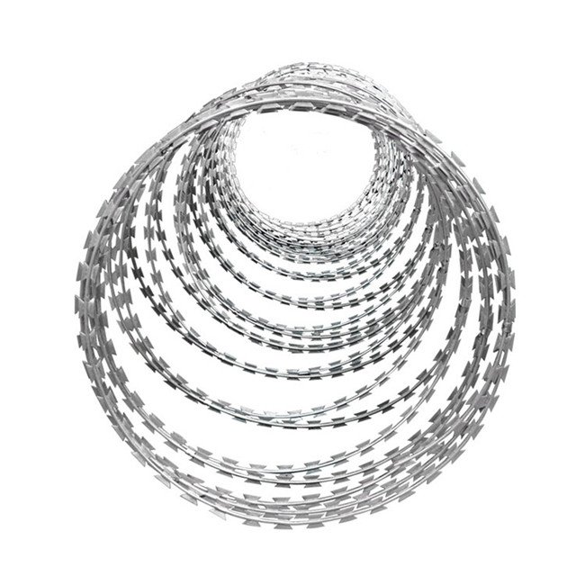 galvanized PVC Coated Barbed Wire Coil Steel Wire Cross Razor Wire Roll