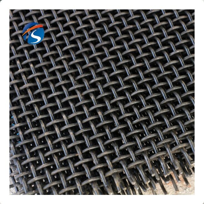 Wholesale 45# 65Mn Steel Crimped Wire Mesh Screen Sand Gravel Mine Sieve Crusher Hooked Vibrating Screen Mesh