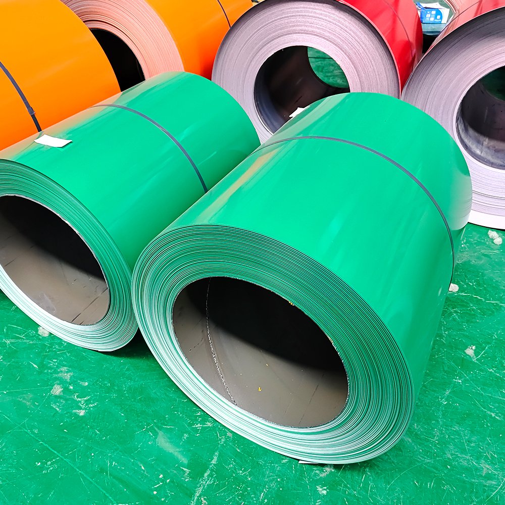 red matt wrinkle ppgi white colour 9002 iron color coated prepainted steel coil flower pattern sgcc coil