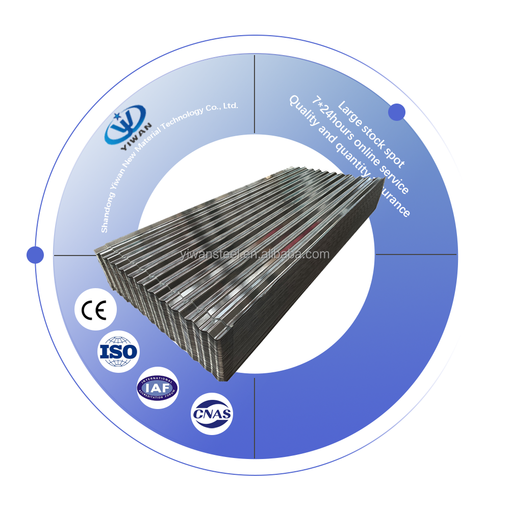 BWG28 BWG30 BWG32 Bwg34 Galvanized Roofing Corrugated Steel Iron Sheet for house construction materials