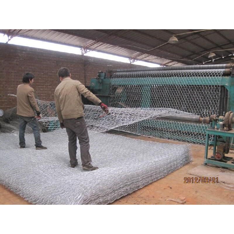 Galvanized PVC Woven Gabion Mesh for River regulation Gabion basket
