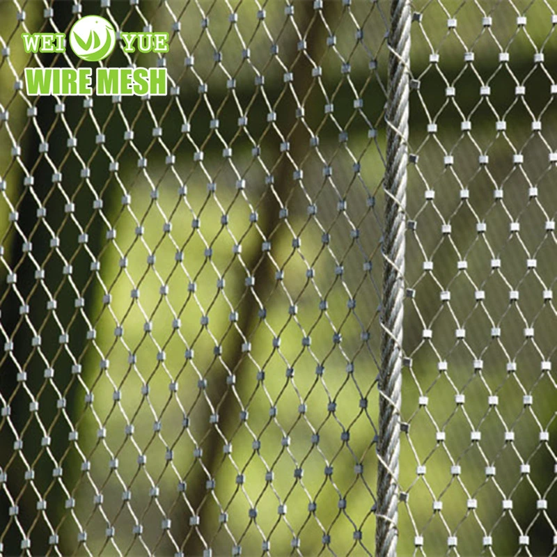 Construction Safety Animal Fence Stainless Steel Zoo Bird Aviary Netting Wire Rope Mesh In Black Oxide Netting
