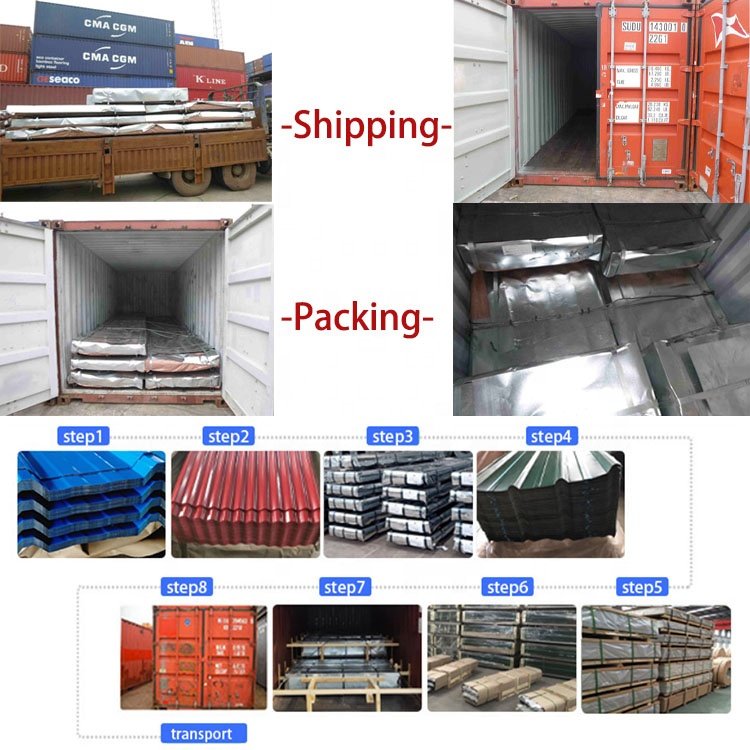 28gauge ibr sgcc corrugated prepainted galvanized zinc coated hot dip iron tile metal ppgi color roofing sheet building material