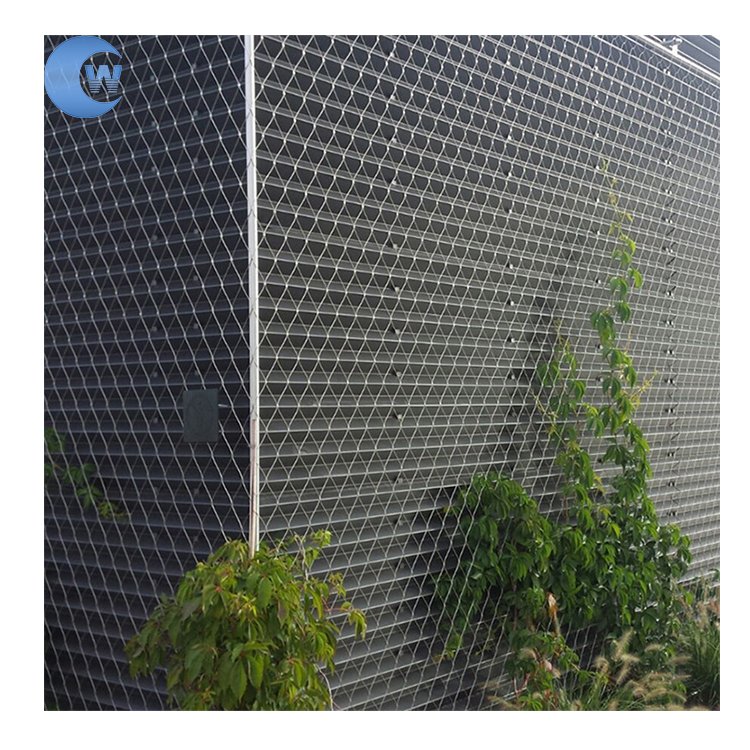 Hot sale Green Wall Stainless Steel Wire Rope mesh Trellis and Fittings
