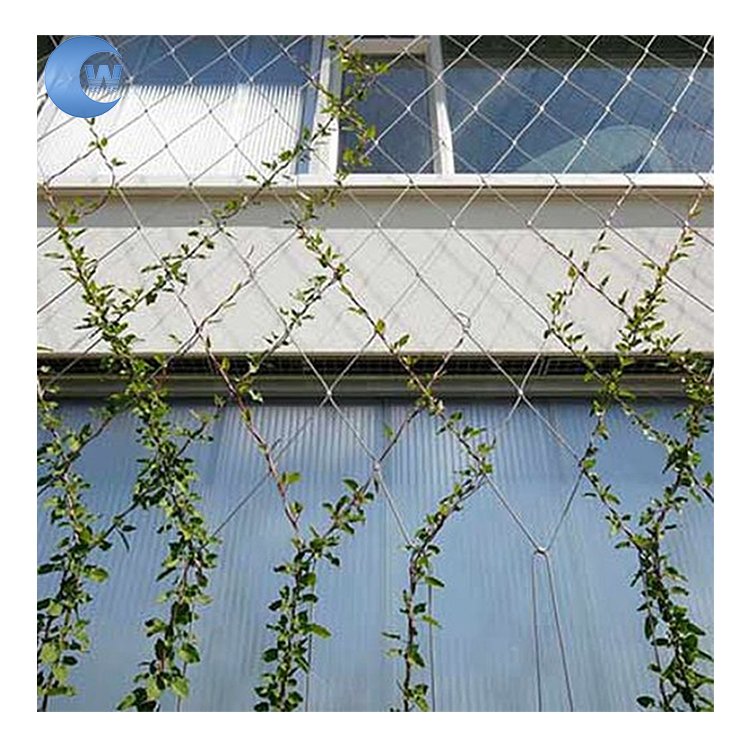 Hot sale Green Wall Stainless Steel Wire Rope mesh Trellis and Fittings